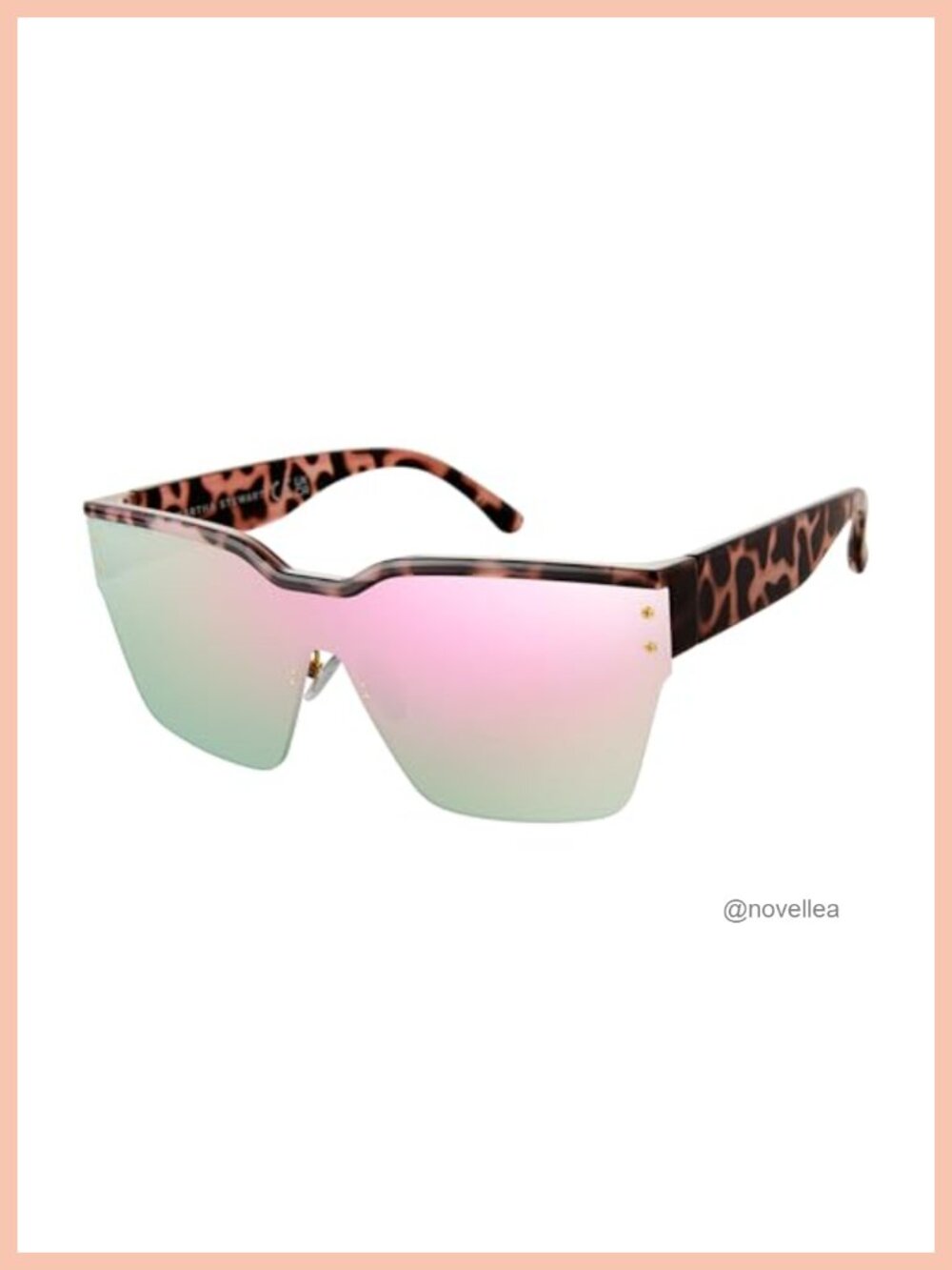 Oversized Shield Sunglasses Plastic Double Bridge 100% UV Protection